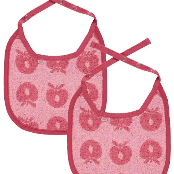 2 pak lille hagesmæk med æbler - Sea pink