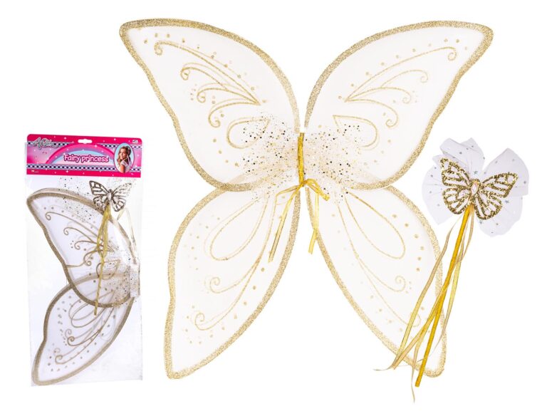 4-Girlz Guld Engle Vinger - udklædning - Legekammeraten.dk