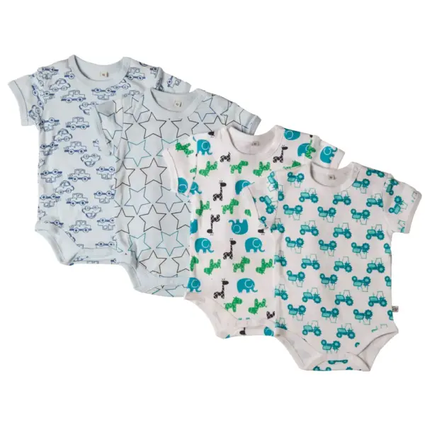 4 Stk K/Æ Bodystockings - Lyseblå 700 - 86