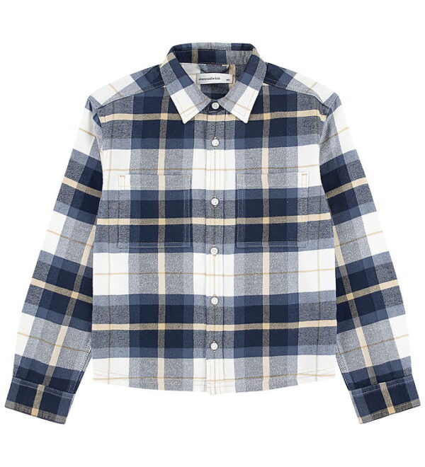 Abercrombie & Fitch Skjorte - Navy Blazer/Beige