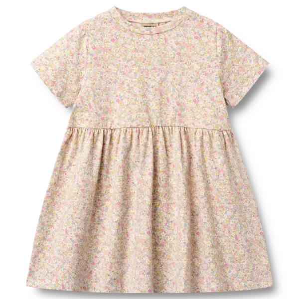 Anna Jersey Kjole - Blush Flower Meadow - 128