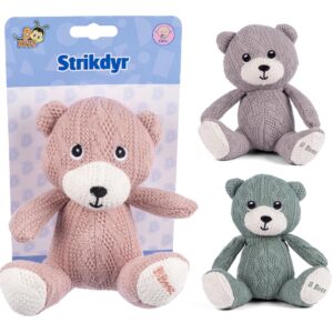 B BEEZ Knitted Bamse 14 cm. - aktivitets legetøj - Legekammeraten.dk