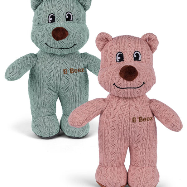 B BEEZ Knitted Bjørn 30 cm. - aktivitets legetøj - Legekammeraten.dk