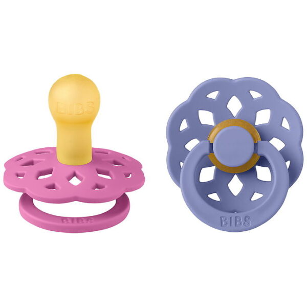 BIBS Boheme Sutter - Str. 1 - Rund - 2-pak - Bubblegum/Peri