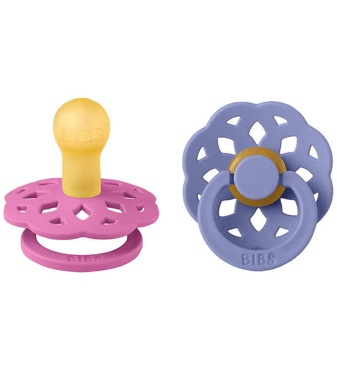 BIBS Boheme Sutter - Str. 1 - Rund - 2-pak - Bubblegum/Peri