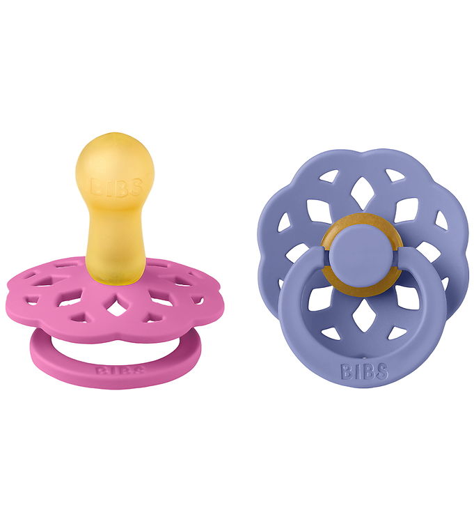 BIBS Boheme Sutter - Str. 2 - Rund - 2-pak - Bubblegum/Peri BIBS Boheme Sutter - Str. 2 - Rund - 2-pak - Bubblegum/Peri
