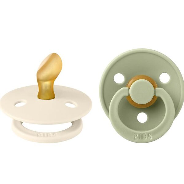 BIBS Colour Sutter - 2-pak - Str. 1 - Anatomisk - Ivory/Sage