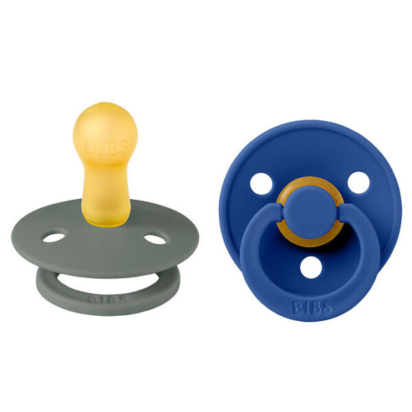 BIBS Colour Sutter - 2-pak - Str. 2 - Rund - Pine/Cornflower