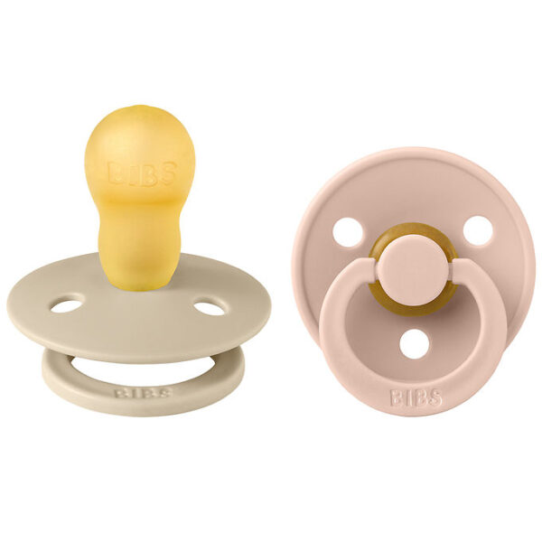 BIBS Colour Sutter - 2-pak - Str. 3 - Rund - Vanilla/Blush