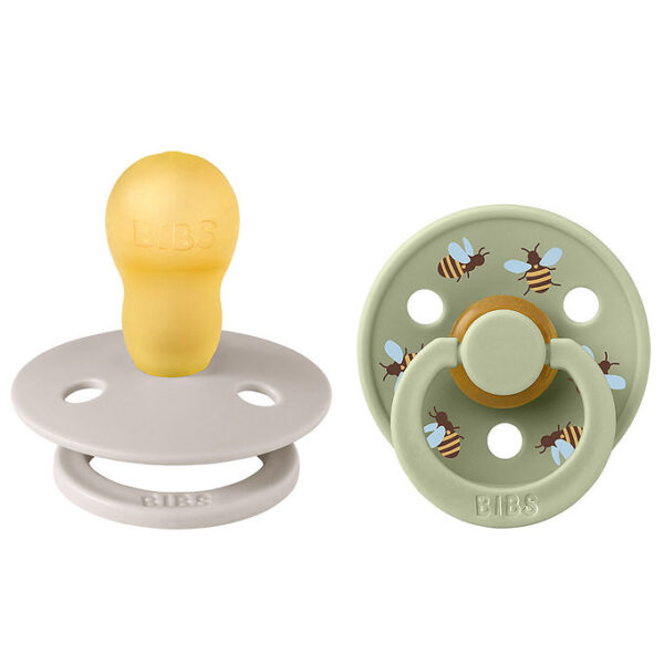 BIBS Colour Sutter - Str. 3 - 2-pak - Rund - Mushroom Mix BIBS Colour Sutter - Str. 3 - 2-pak - Rund - Mushroom Mix