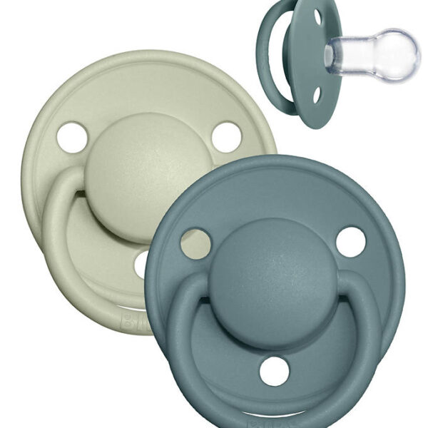 BIBS De Lux Sutter - 2-pak - Rund - Island Sea/Sage