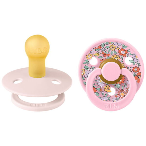 BIBS x Liberty Colour Sutter - Str. 1 - Rund - 2-pak - Petal/Bab