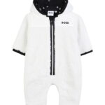 BOSS Heldragt - Teddyfleece - Offwhite m. Navy