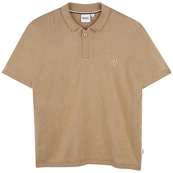 BOSS Polo - Strik - Cookie