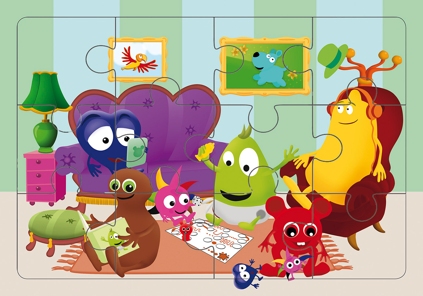 Babblarna puslespil m. 12 brikker - Hverdag