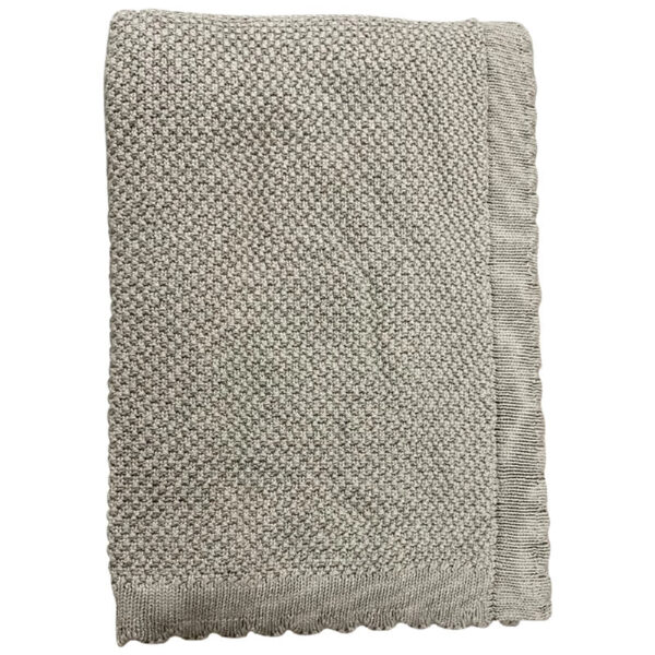 Baby Plaid - Bomuld Strikket Imp. 457 - Mos Grøn