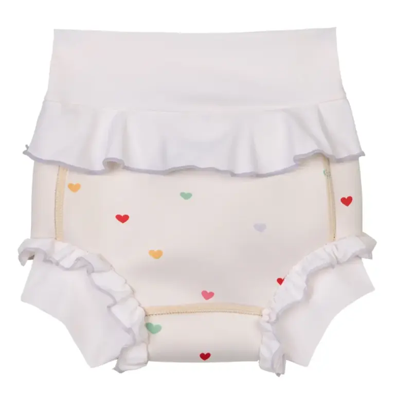 Badeble Neopren - Hearts - Cream - 2-3 ÅR
