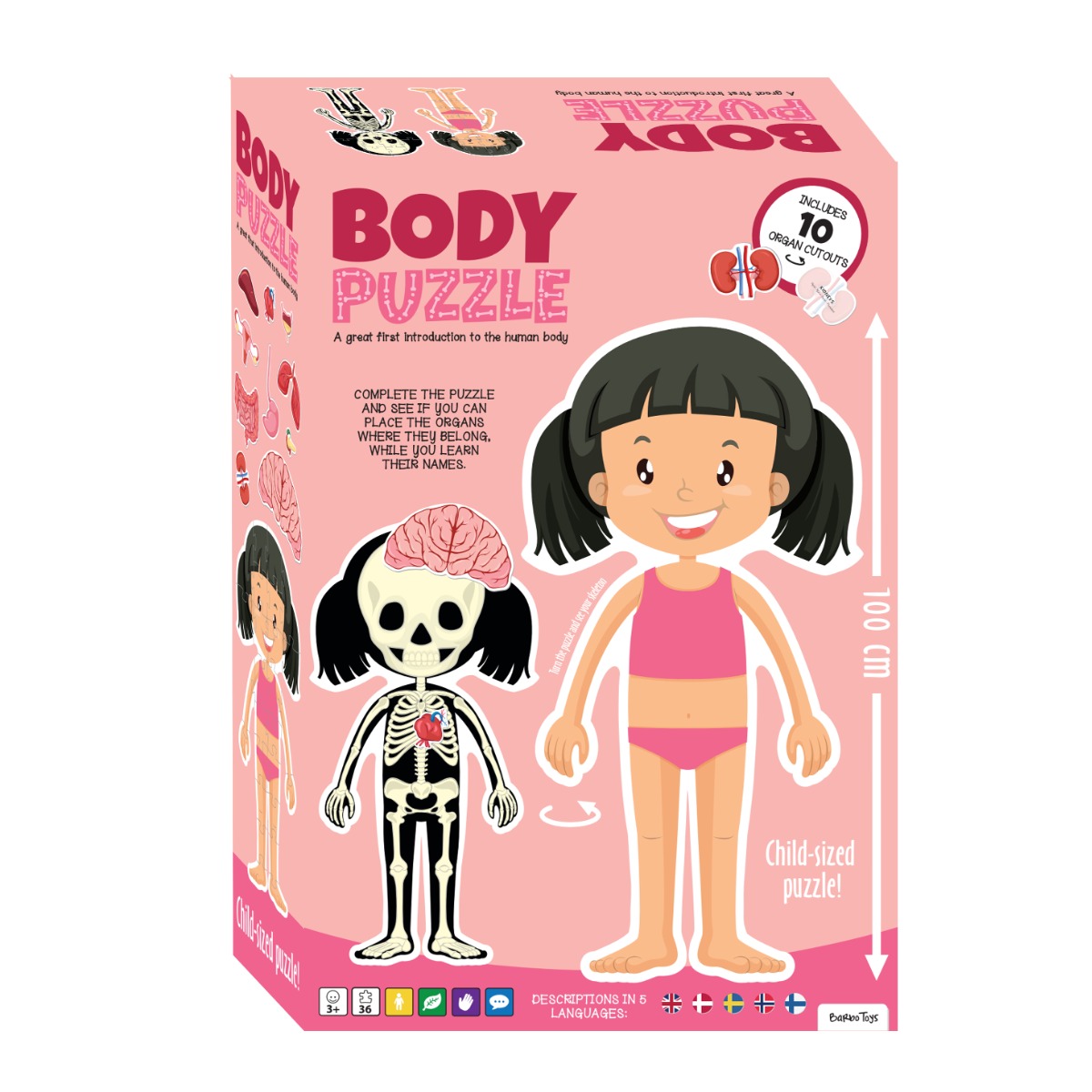 Barbo Toys | Gulvpuslespil m. 36 brikker - Pige