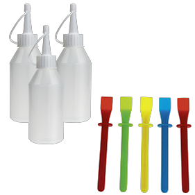 Beleduc | Farveslynge tilbehør - 20 flasker + 5 skrabere