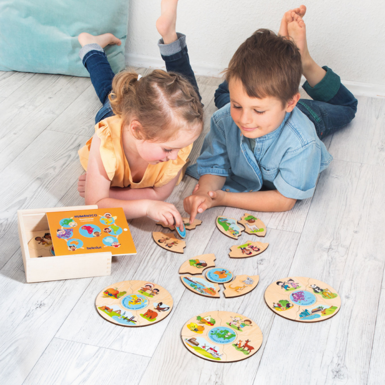 Beleduc | Puslespil i æske - Kontinenter, 5 stk