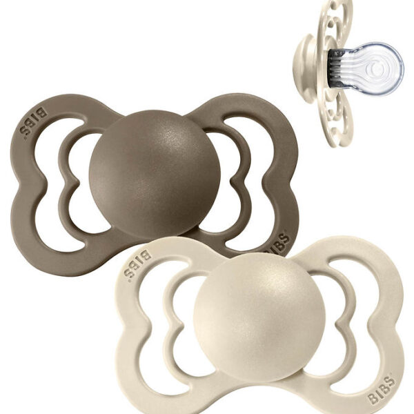 Bibs Supreme Sutter - Str. 1 - 2-pak - Symmetrisk - Vanilla/Dark