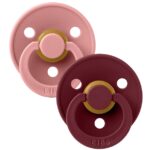 Bibs Sutter - Colour str. 2 - rund - Dusty Pink/Elderberry - 2-pak