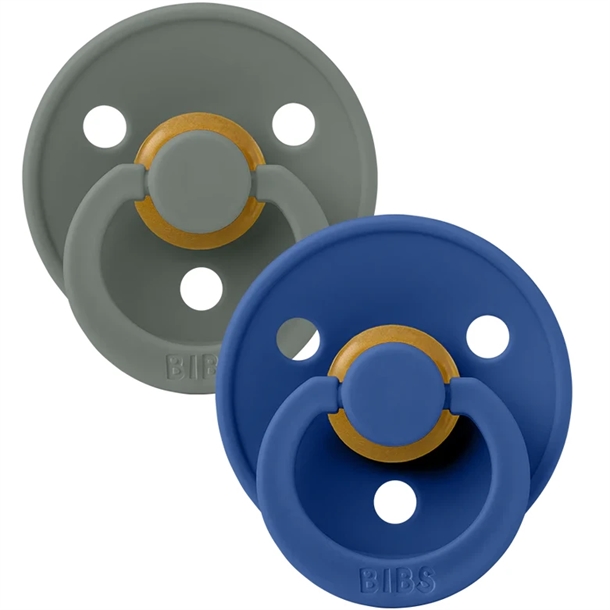 Bibs Sutter - Str. 2 - Colour - Rund - 2-pak - Pine/Cornflower