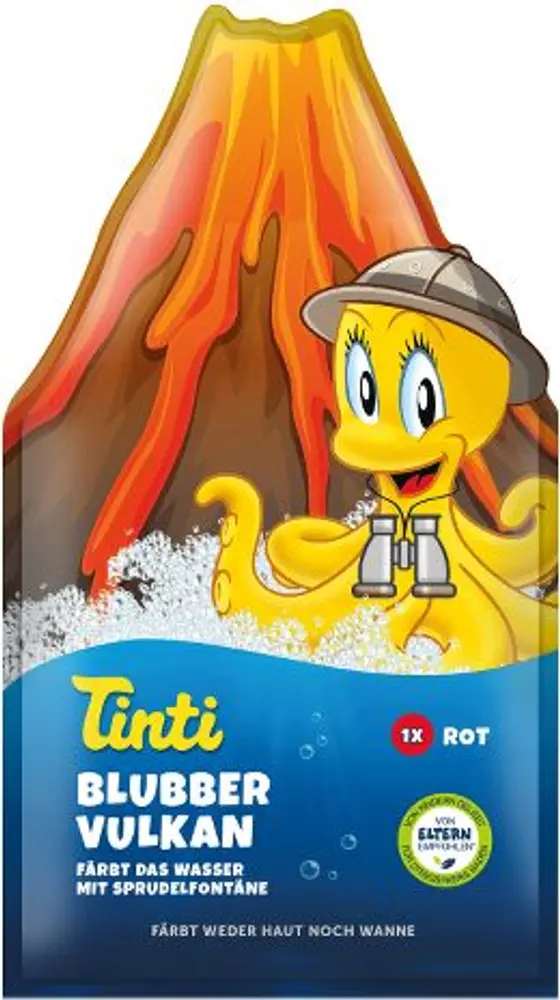 Boblende vulkan, rød