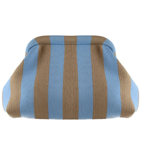 By Stær Taske - Alba Clutch - Lyseblå/Beige Stribet