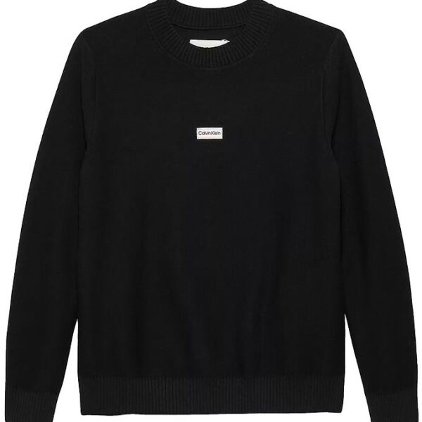 Calvin Klein Bluse - Strik - Logo Label - Ck Black