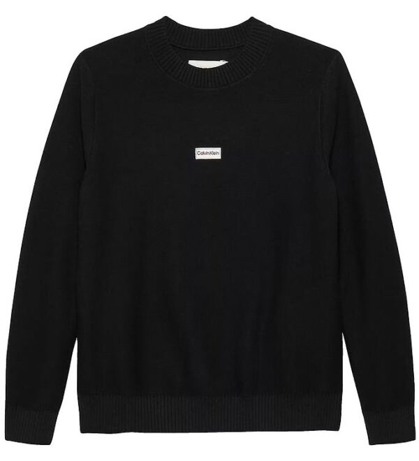 Calvin Klein Bluse - Strik - Logo Label - Ck Black