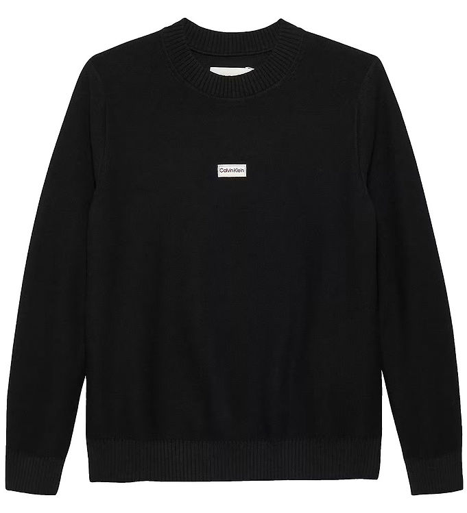Calvin Klein Bluse - Strik - Logo Label - Ck Black