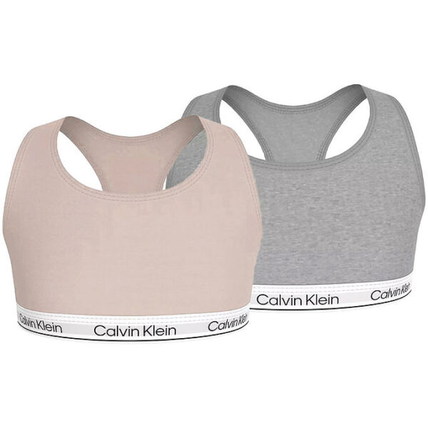 Calvin Klein Toppe - 2-pak - Silverpeony/Greyheather