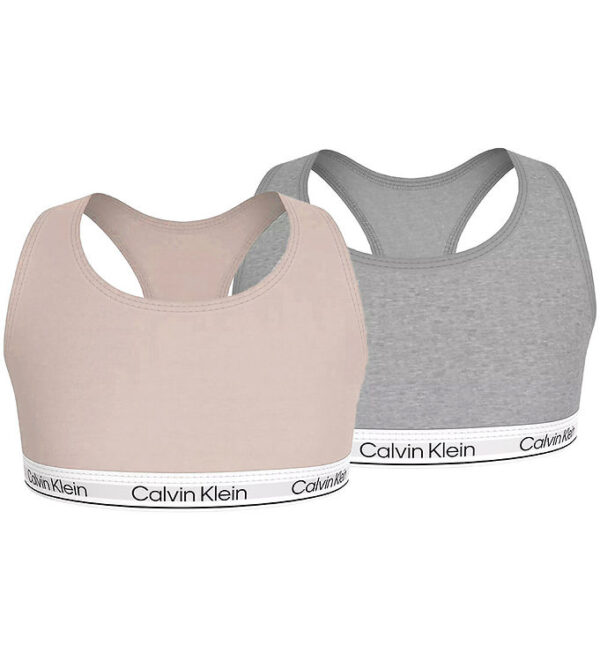 Calvin Klein Toppe - 2-pak - Silverpeony/Greyheather