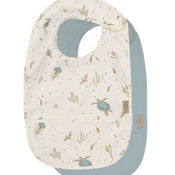 Cam Cam Hagesmække m. Lomme - PU - 2-Pak - Sea Garden