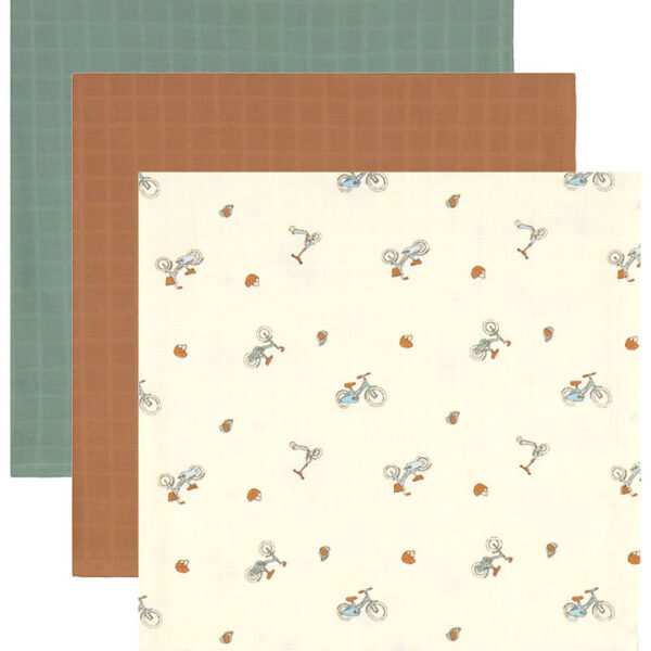 Cam Cam Stofbleer - 70x70 cm - 3-pak - Bicycles