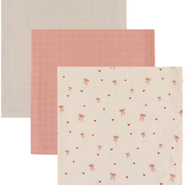 Cam Cam Stofbleer - 70x70 cm - 3-pak - Bows