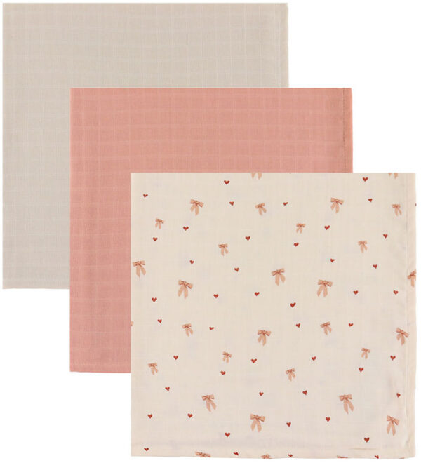 Cam Cam Stofbleer - 70x70 cm - 3-pak - Bows Cam Cam Stofbleer - 70x70 cm - 3-pak - Bows