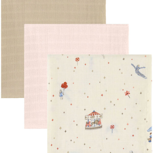 Cam Cam Stofbleer - 70x70 cm - 3-pak - Carousel