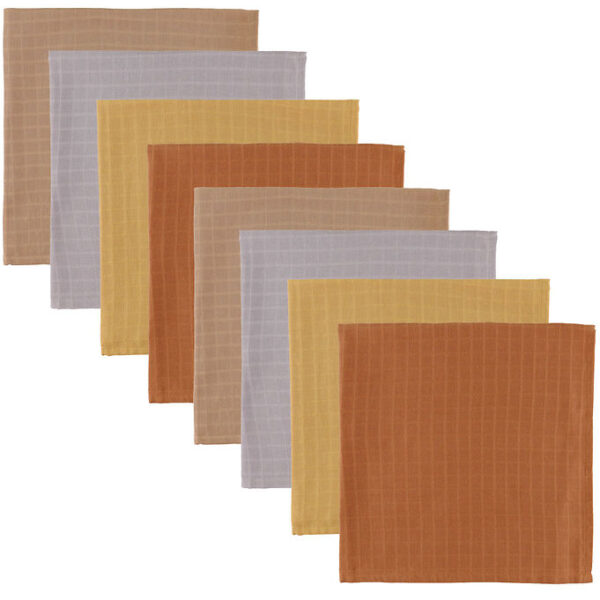 Cam Cam Stofbleer - 70x70 cm - 8-pak - Earth Mix