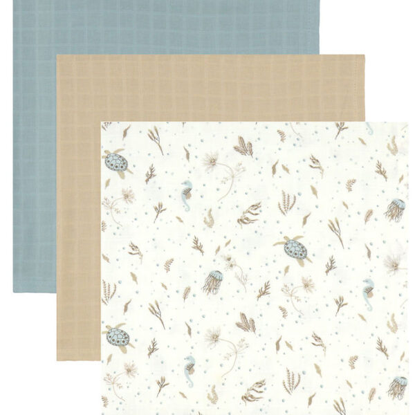 Cam Cam Stofbleer - 72x72 cm - 2-pak - Sea Garden