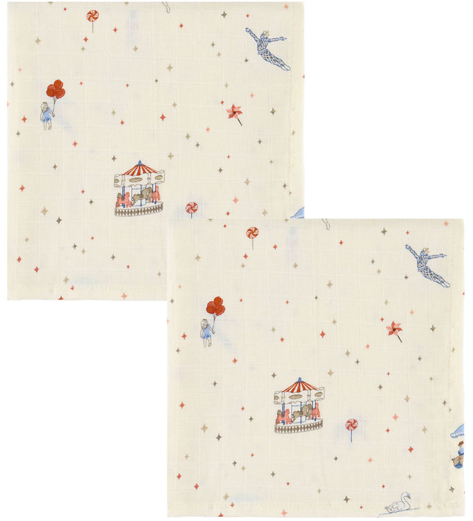 Cam Cam Stofbleer - Musselin - 70x70 cm - 2-pak - Carousel Cam Cam Stofbleer - Musselin - 70x70 cm - 2-pak - Carousel