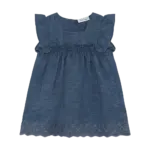 Chambray Kjole - Faded Denim - 74