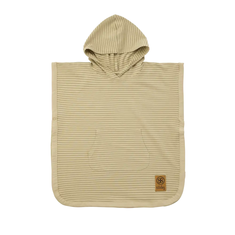 Cloby UV Poncho 1-3 år - Sandy Beach/olve Green