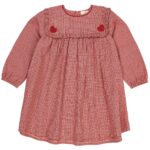 Copenhagen Colors Kjole med hjerte - Red Check Combi - 86 cm