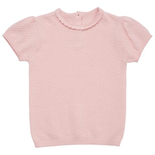 Copenhagen Colors Margueritte Strik T-shirt - Dusty Rose - 86 cm