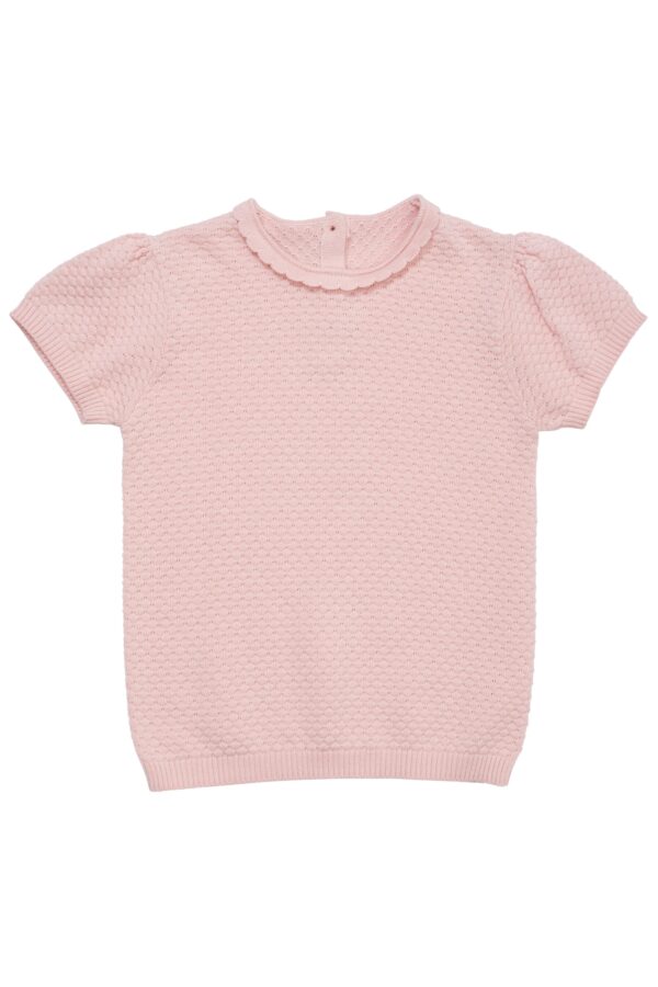 Copenhagen Colors Margueritte Strik T-shirt - Dusty Rose - 86 cm