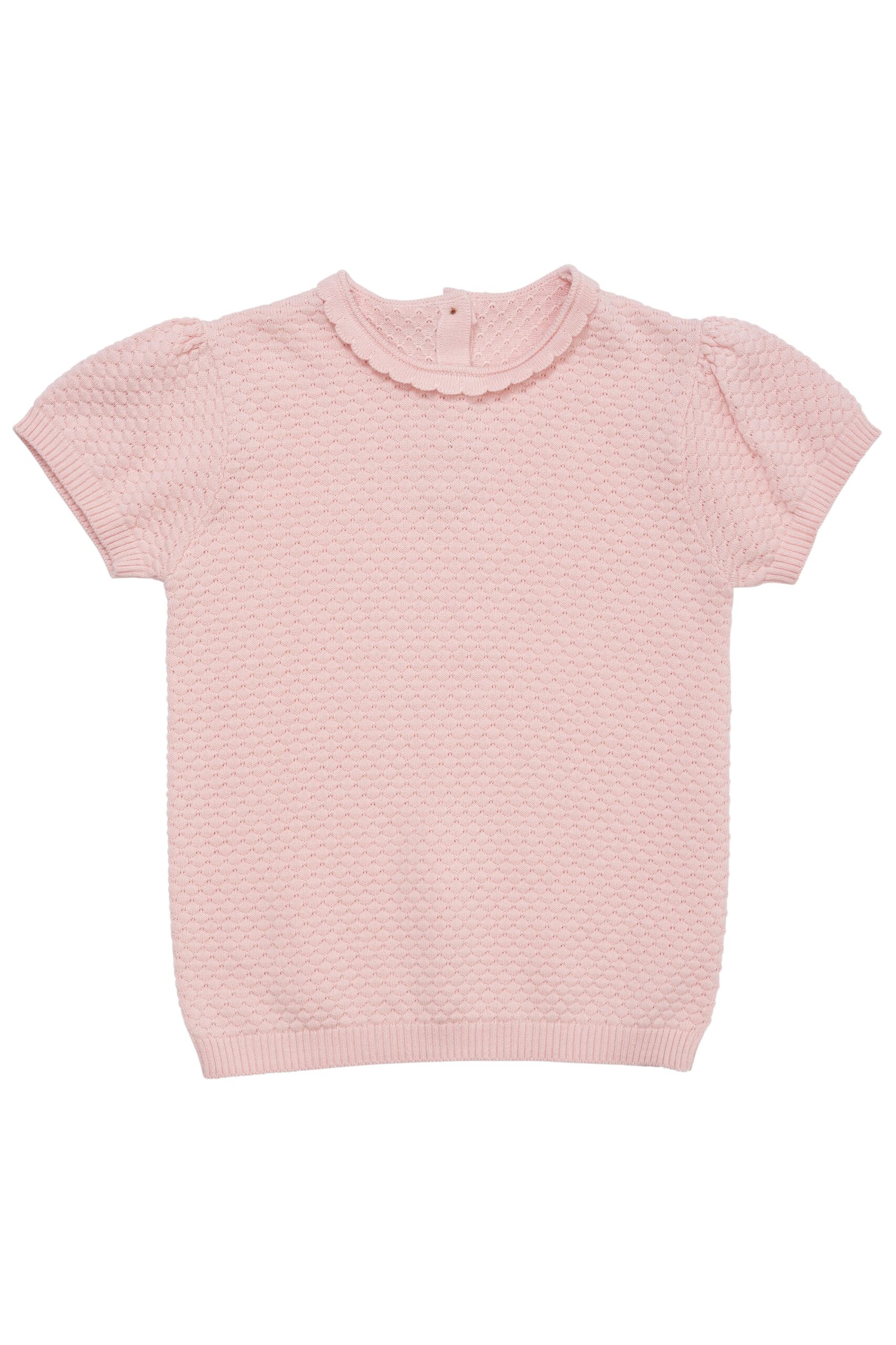 Copenhagen Colors Margueritte Strik T-shirt - Dusty Rose - 86 cm