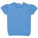 Copenhagen Colors Margueritte Strik T-shirt - Sky Blue - 86 cm