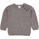 Copenhagen Colors Merino Knitted Blouse - Natural Melange - 86 cm